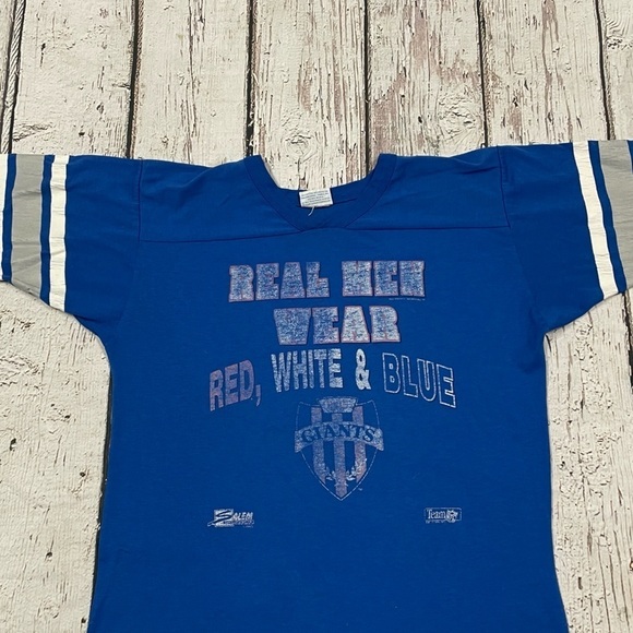 Vintage New York Giants Salem Sportswear NFL Football 1980s Tshirt - Picture 2 of 10
